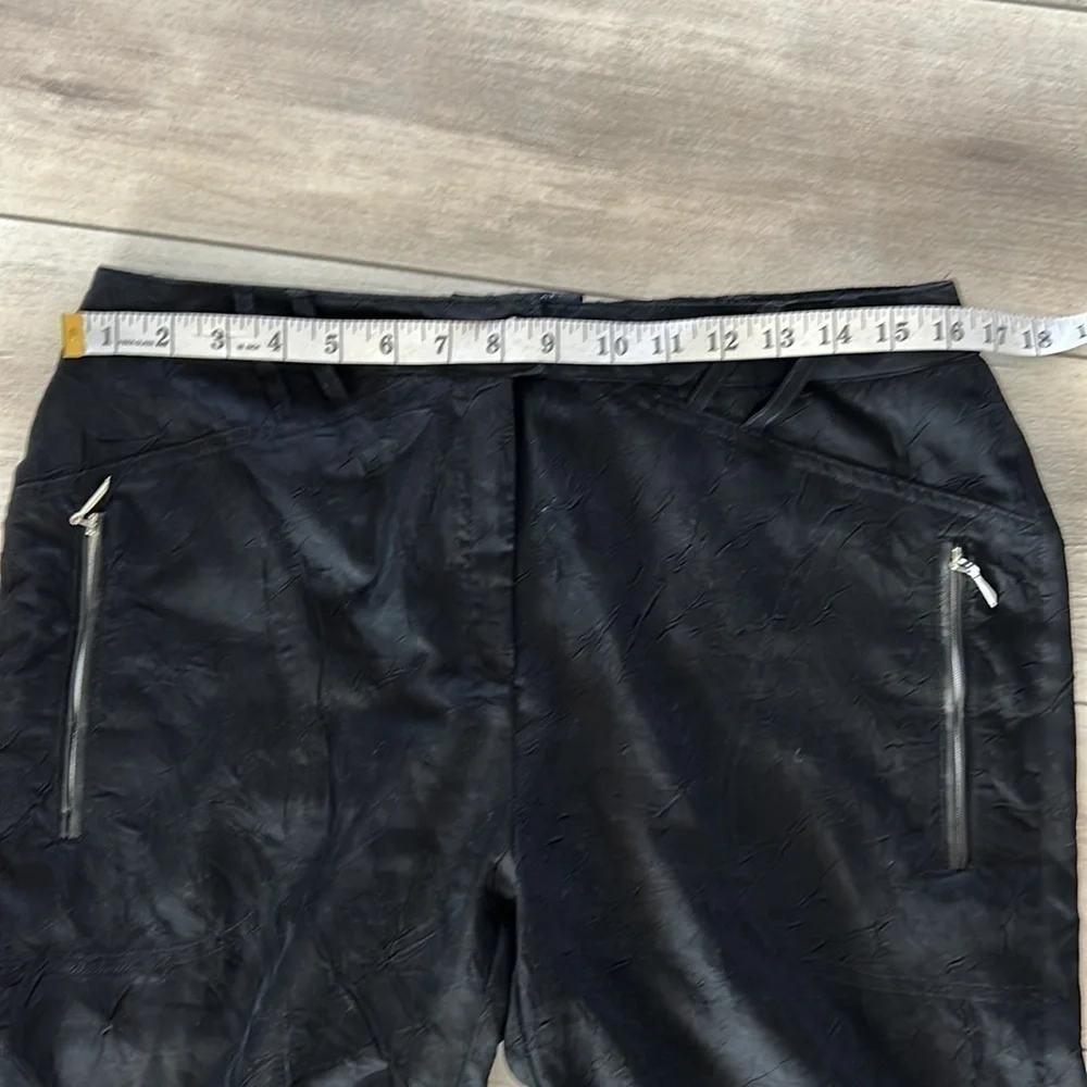 Jamie Sadock size 8 black cropped crinkle golf pants